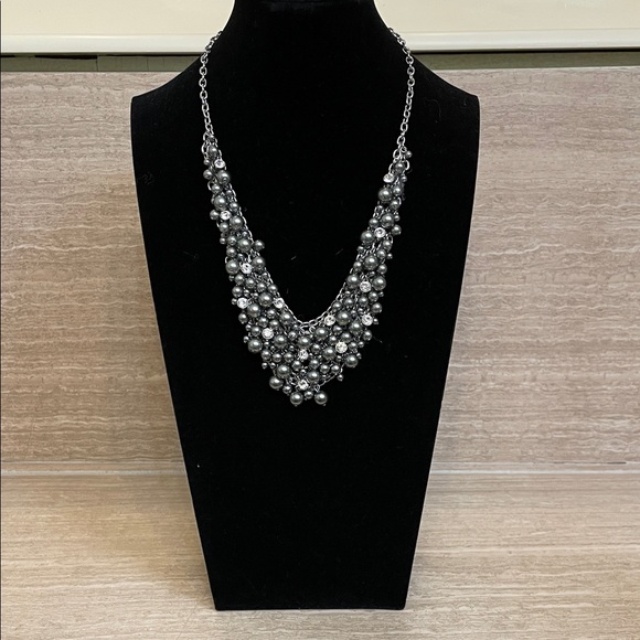 Charter Club Jewelry - CHARTER CLUB NWT Chic Silver Pearl Cluster Necklace Adjustable